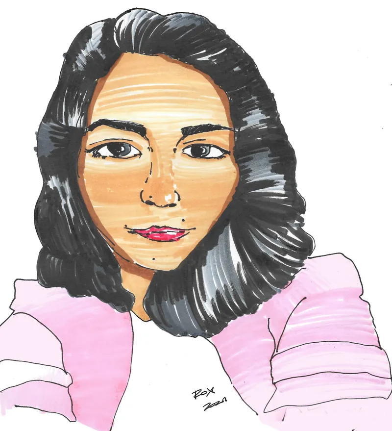 Autoportrait — Roxana par elle-même. Œuvre de Roxana Rodriguez.