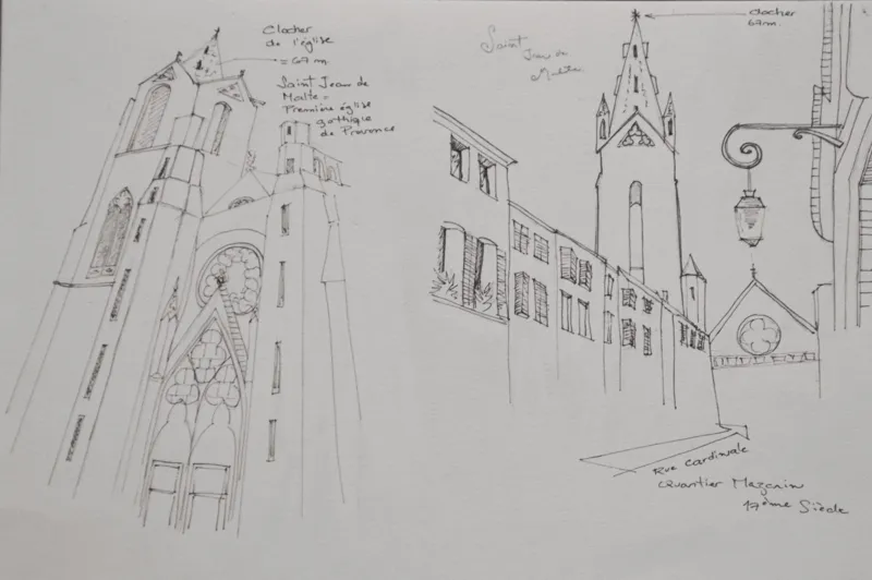 Croquis de rue — Crayon. Œuvre de Roxana Rodriguez.