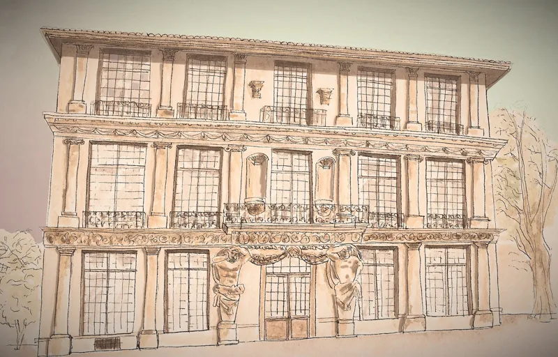 Pavillon de Vendôme — Aix-en-Provence. Œuvre de Roxana Rodriguez.