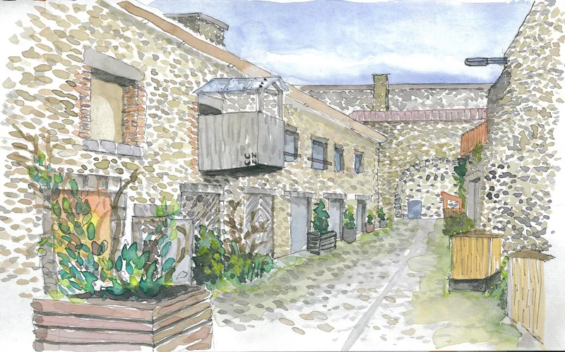 Quartier historique de Brest — Brest. Œuvre de Roxana Rodriguez.