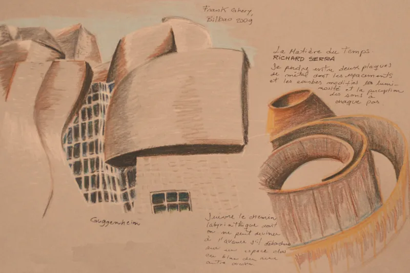 Étude d'architecture — Carnet d'études. Œuvre de Roxana Rodriguez.