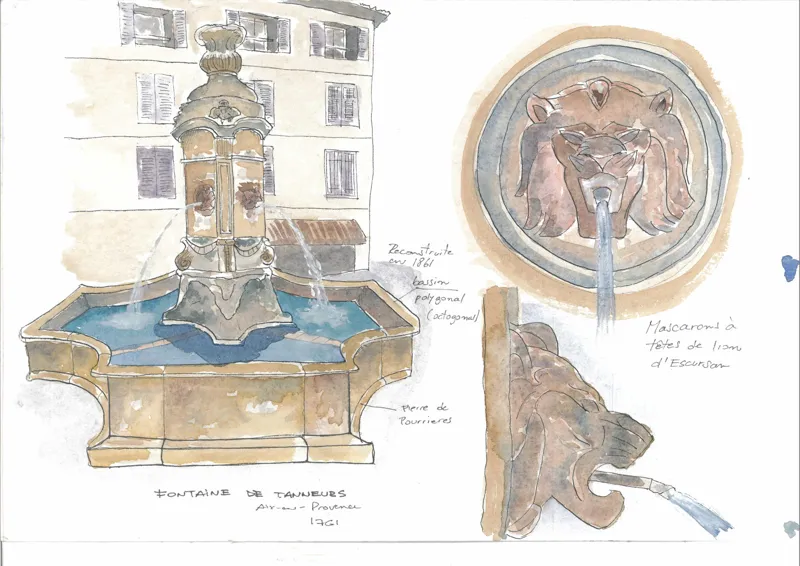 Fontaine des Tanneurs — Aix-en-Provence. Œuvre de Roxana Rodriguez.